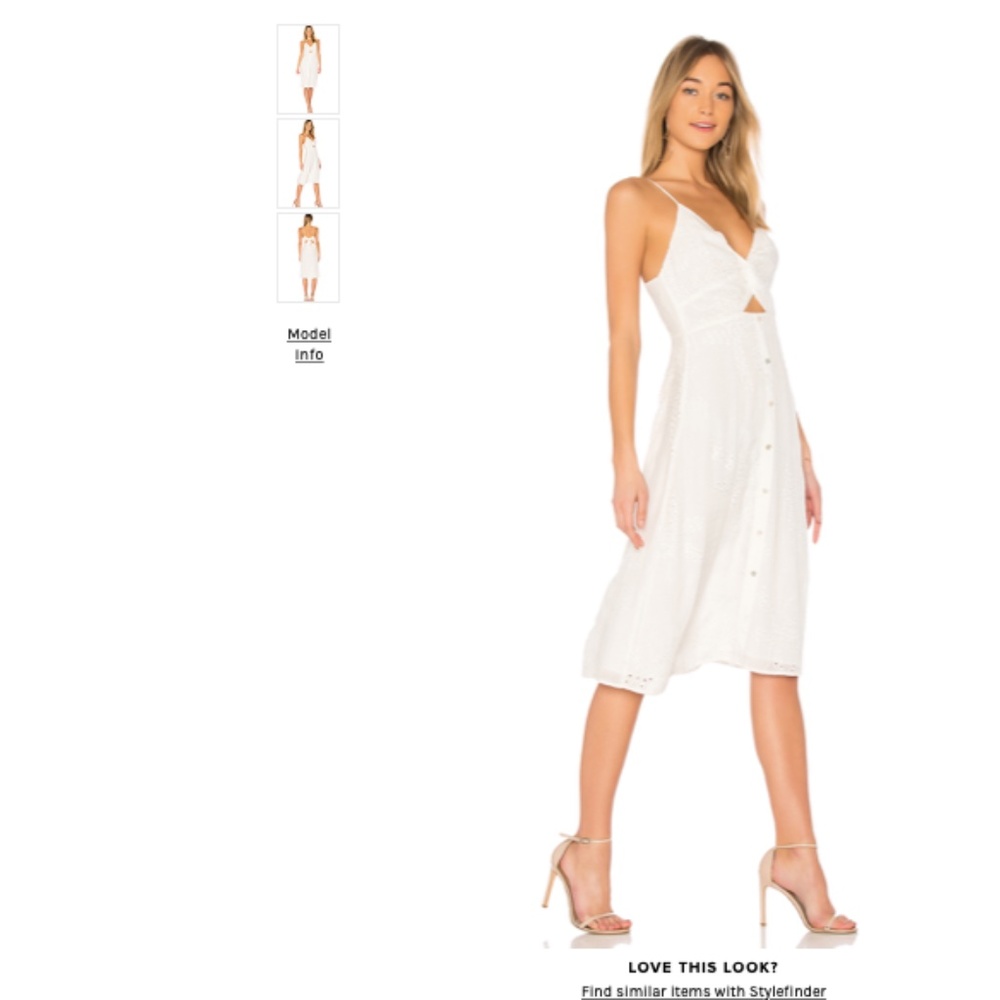 ASTR Ellowyn White Cutout Tie Dress Eyelets